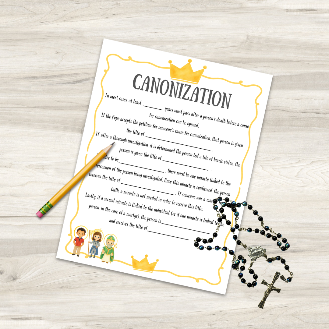 What is a Saint | Canonization Process Printable Resource