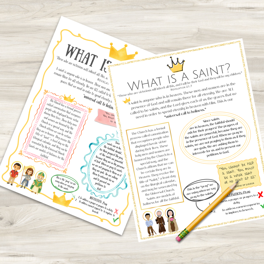 What is a Saint | Canonization Process Printable Resource