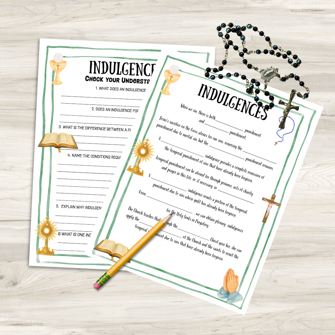 What Are Indulgences Printable Resource