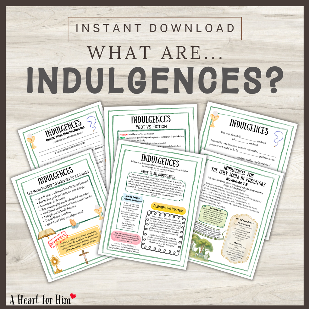 What Are Indulgences Printable Resource