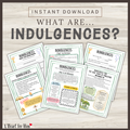 What Are Indulgences Printable Resource