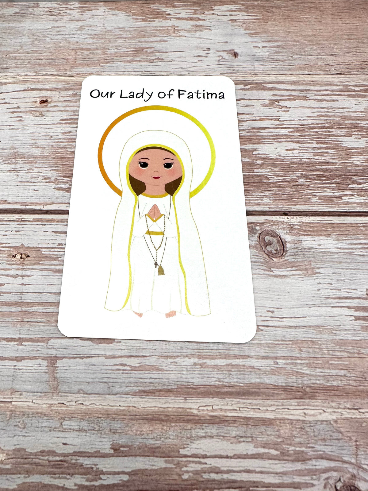 Our Lady of Fatima Prayer Card