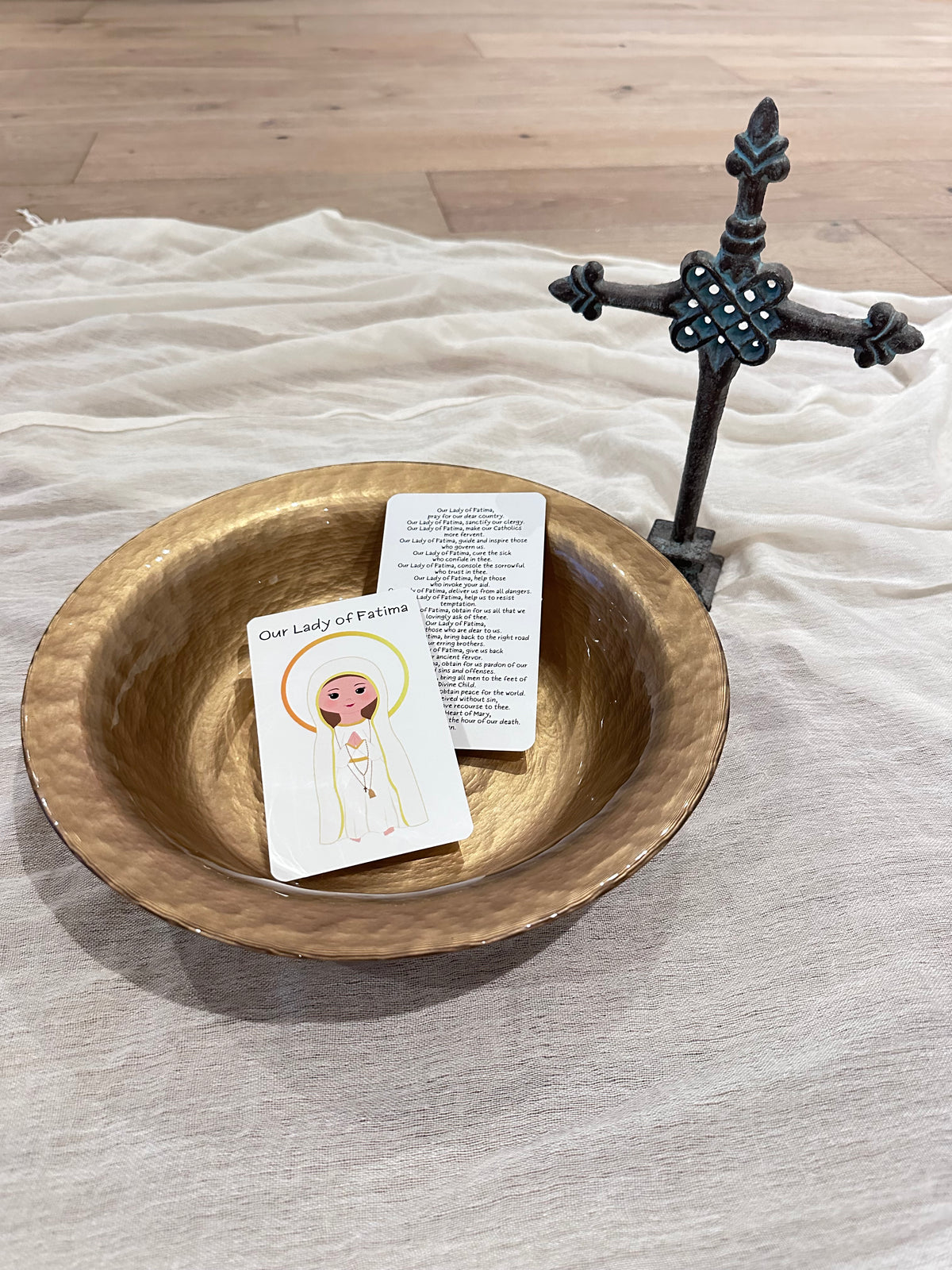 Our Lady of Fatima Prayer Card
