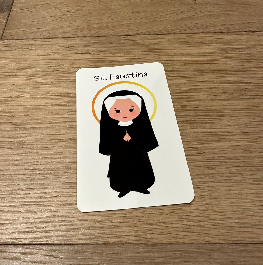St. Faustina Prayer Card