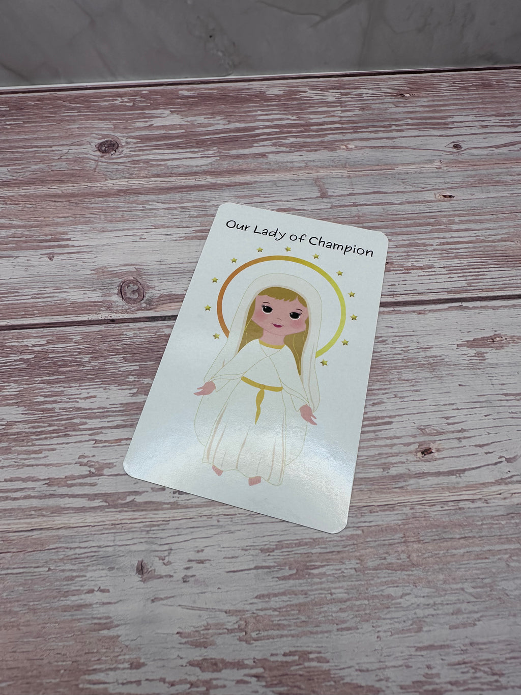 Our Lady of Champion Prayer Card