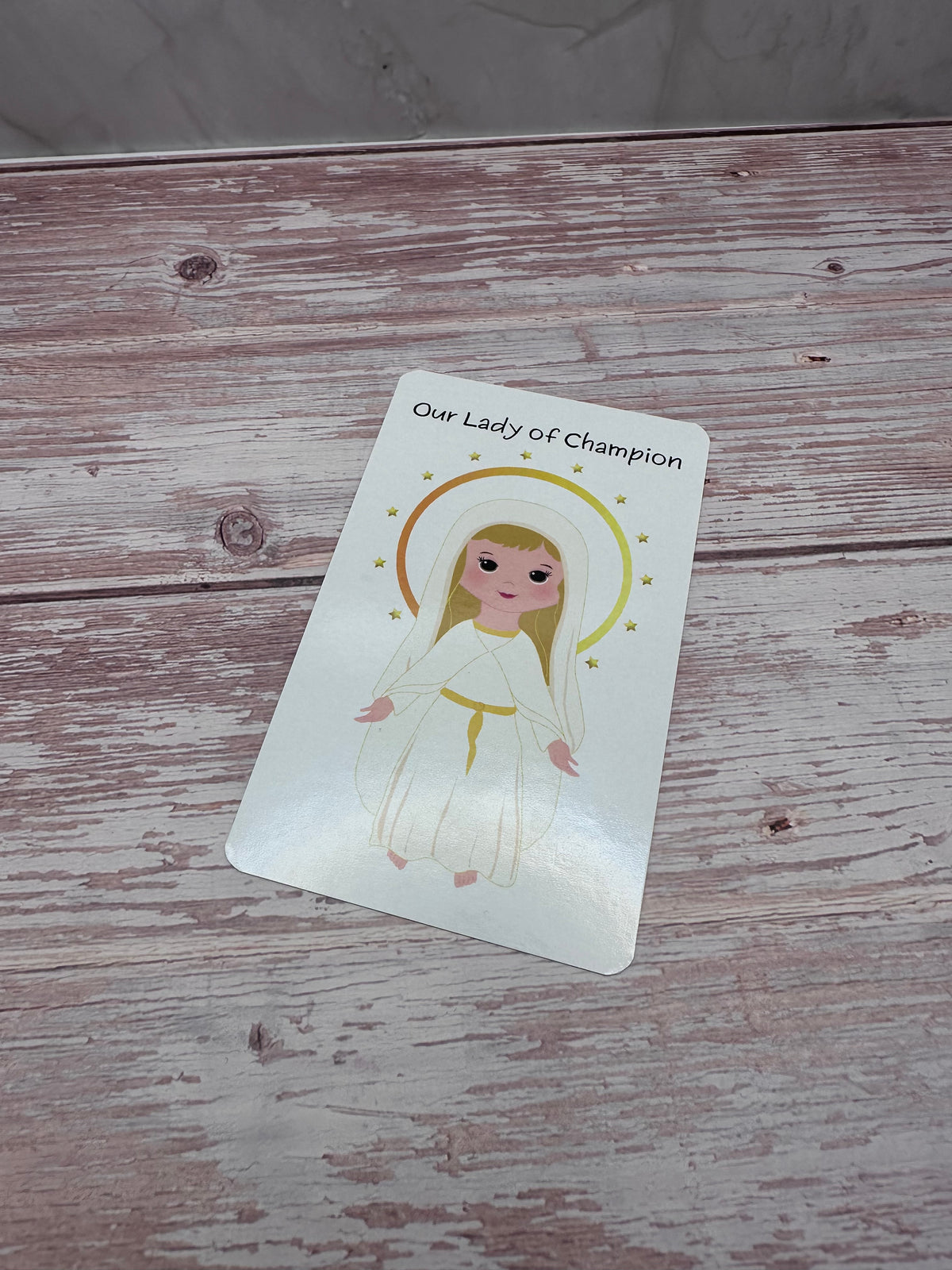 Our Lady of Champion Prayer Card